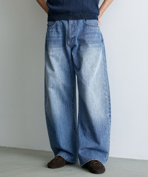 BARREL-LEG WASHED CURVE DENIM（デニムパンツ）｜ASTRONOMY（アストロ