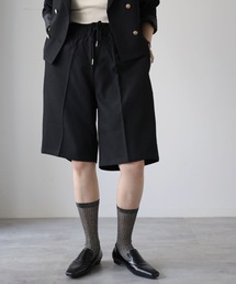 レース付センタープレスハーフパンツ