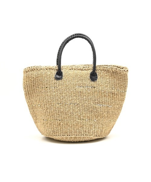 CLEDRAN(クレドラン)の「【サイザル麻×牛革 リボン付属】CL3953 HAND&WORK SISAL RIBBON BASKET(かごバッグ・レディース・ブルーグレー/ベージュ・FREE)」の7枚目の写真