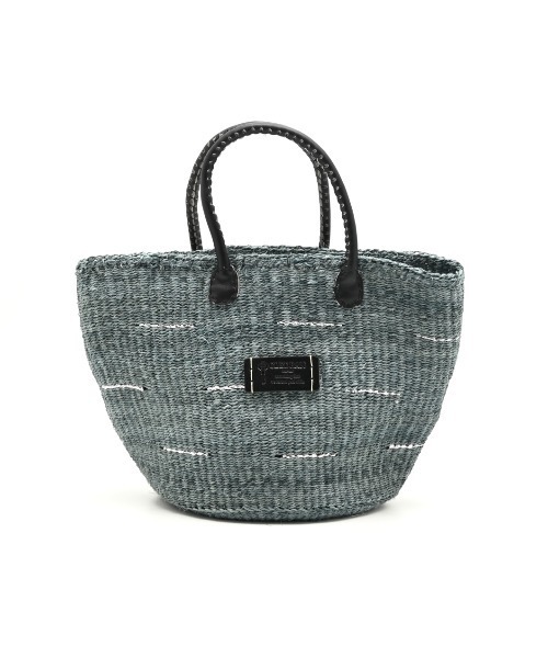 CLEDRAN(クレドラン)の「【サイザル麻×牛革 リボン付属】CL3953 HAND&WORK SISAL RIBBON BASKET(かごバッグ・レディース・ブルーグレー/ベージュ・FREE)」の5枚目の写真
