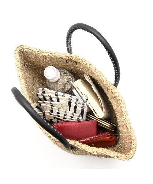 CLEDRAN(クレドラン)の「【サイザル麻×牛革 リボン付属】CL3953 HAND&WORK SISAL RIBBON BASKET(かごバッグ・レディース・ブルーグレー/ベージュ・FREE)」の11枚目の写真