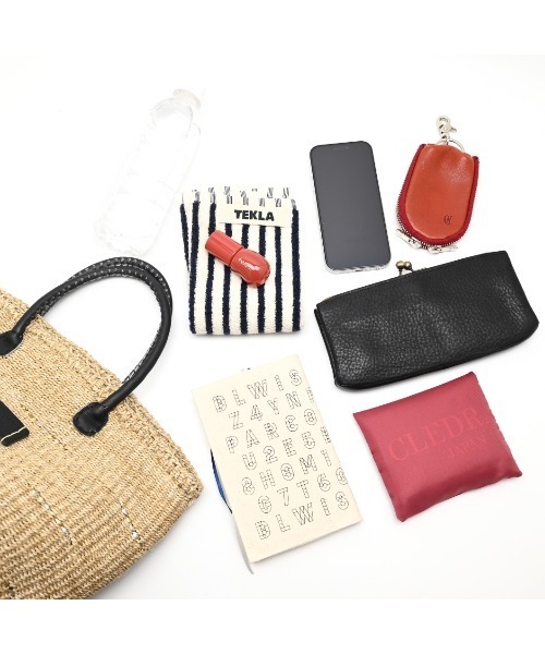 CLEDRAN(クレドラン)の「【サイザル麻×牛革 リボン付属】CL3953 HAND&WORK SISAL RIBBON BASKET(かごバッグ・レディース・ブルーグレー/ベージュ・FREE)」の13枚目の写真