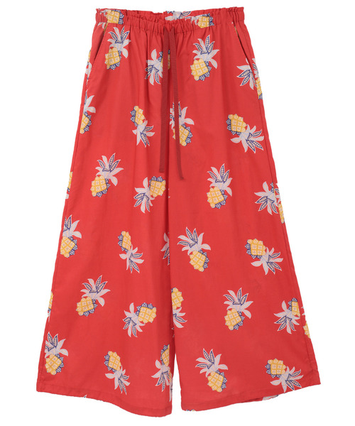 LOGEMENT DE CLAIRE（ロジュモンドクレール）の「【LOURMARIN】リバティワイドドロストパンツ（その他パンツ・レディース・グリーン/オレンジ・3/2）」の4枚目の写真