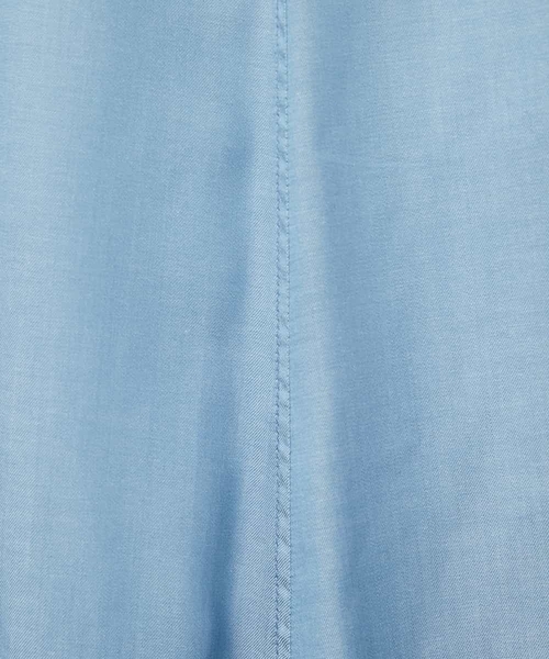 MICHEL KLEIN（ミッシェル・クラン）の「[セットアップ対応]デニムライク ギャザーブラウス（シャツ/ブラウス・レディース・ネイビー/ダークインディゴブルー・40/38）」の3枚目の写真