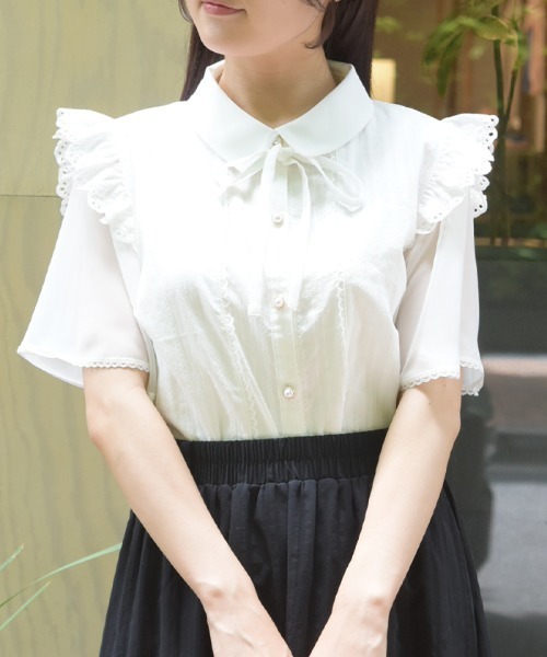 axes femme(アクシーズファム)の「サマーコットンブラウス(シャツ/ブラウス・レディース・ブラック/ホワイト・FREE)」の17枚目の写真