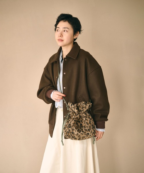 kha:ki(カーキ)の「「KHA:KI / カーキ」LEOPARD CONVERTIBLE BAG(エコバッグ/サブバッグ・レディース・オリーブ/ブラック・FREE)」の2枚目の写真