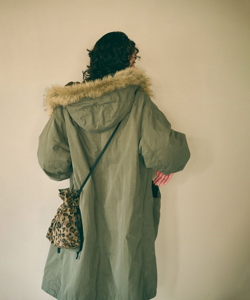 kha:ki(カーキ)の「「KHA:KI / カーキ」LEOPARD CONVERTIBLE BAG(エコバッグ/サブバッグ・レディース・オリーブ/ブラック・FREE)」の10枚目の写真