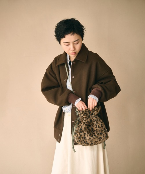 kha:ki(カーキ)の「「KHA:KI / カーキ」LEOPARD CONVERTIBLE BAG(エコバッグ/サブバッグ・レディース・オリーブ/ブラック・FREE)」の3枚目の写真