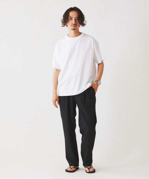 JOURNAL STANDARD relume(ジャーナルスタンダード レリューム)の「プレーティング 汗ジミ防止 Tシャツ(Tシャツ/カットソー・メンズ・キャメル/ブラックミックス/ライトグリーン/ホワイト・MEDIUM/SMALL/LARGE)」の10枚目の写真