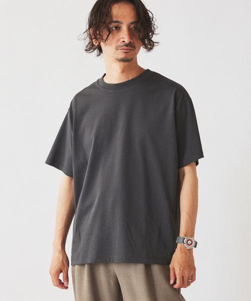 JOURNAL STANDARD relume(ジャーナルスタンダード レリューム)の「プレーティング 汗ジミ防止 Tシャツ(Tシャツ/カットソー・メンズ・キャメル/ブラックミックス/ライトグリーン/ホワイト・MEDIUM/SMALL/LARGE)」の11枚目の写真