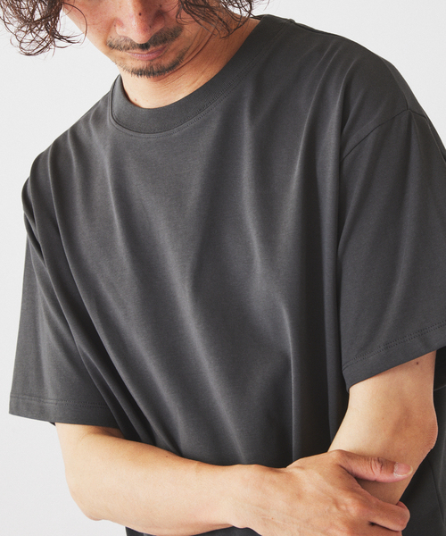 JOURNAL STANDARD relume(ジャーナルスタンダード レリューム)の「プレーティング 汗ジミ防止 Tシャツ(Tシャツ/カットソー・メンズ・キャメル/ブラックミックス/ライトグリーン/ホワイト・MEDIUM/SMALL/LARGE)」の12枚目の写真