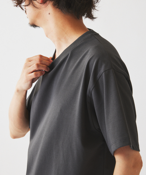 JOURNAL STANDARD relume(ジャーナルスタンダード レリューム)の「プレーティング 汗ジミ防止 Tシャツ(Tシャツ/カットソー・メンズ・キャメル/ブラックミックス/ライトグリーン/ホワイト・MEDIUM/SMALL/LARGE)」の14枚目の写真