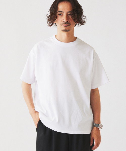 JOURNAL STANDARD relume(ジャーナルスタンダード レリューム)の「プレーティング 汗ジミ防止 Tシャツ(Tシャツ/カットソー・メンズ・キャメル/ブラックミックス/ライトグリーン/ホワイト・MEDIUM/SMALL/LARGE)」の16枚目の写真