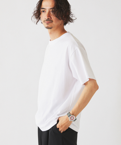 JOURNAL STANDARD relume(ジャーナルスタンダード レリューム)の「プレーティング 汗ジミ防止 Tシャツ(Tシャツ/カットソー・メンズ・キャメル/ブラックミックス/ライトグリーン/ホワイト・MEDIUM/SMALL/LARGE)」の17枚目の写真