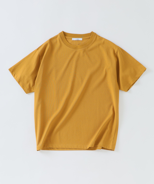 JOURNAL STANDARD relume(ジャーナルスタンダード レリューム)の「プレーティング 汗ジミ防止 Tシャツ(Tシャツ/カットソー・メンズ・キャメル/ブラックミックス/ライトグリーン/ホワイト・MEDIUM/SMALL/LARGE)」の1枚目の写真