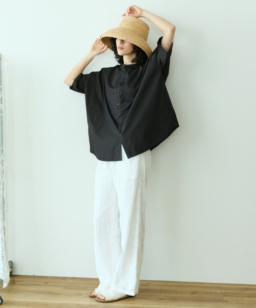 Libra Cue（リブラ キュー）の「パッチワーク刺繍イージーパンツ（その他パンツ・レディース・ホワイト/ブラック・FREE）」の3枚目の写真