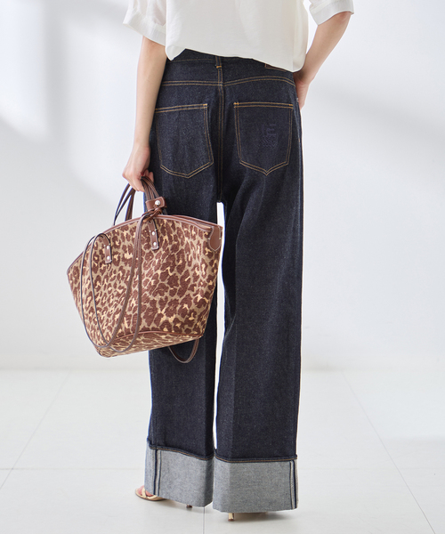 journal standard L'essage(ジャーナルスタンダードレサージュ)の「ターンアップデニムパンツ(デニムパンツ・レディース・ネイビー・38/36)」の6枚目の写真