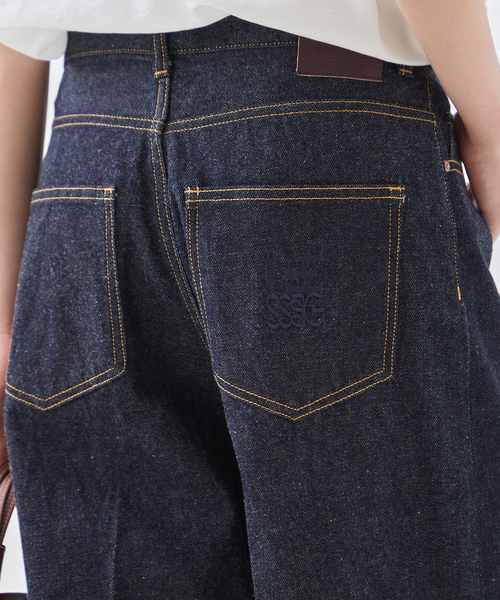 journal standard L'essage(ジャーナルスタンダードレサージュ)の「ターンアップデニムパンツ(デニムパンツ・レディース・ネイビー・38/36)」の2枚目の写真