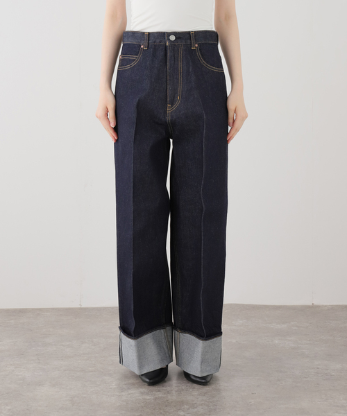 journal standard L'essage(ジャーナルスタンダードレサージュ)の「ターンアップデニムパンツ(デニムパンツ・レディース・ネイビー・38/36)」の19枚目の写真