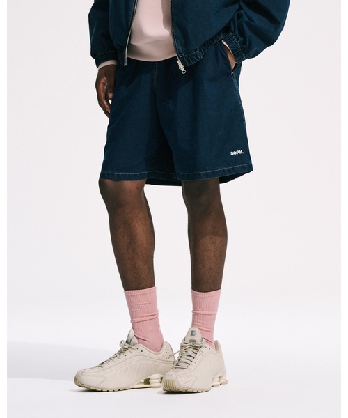 F.C.Real Bristol(エフシーレアルブリストル)の「WASHED CRISP DENIM EASY SHORTS(その他パンツ・メンズ・インディゴブルー/ブラック・SMALL/MEDIUM/LARGE/X-LARGE/XX-LARGE)」の10枚目の写真