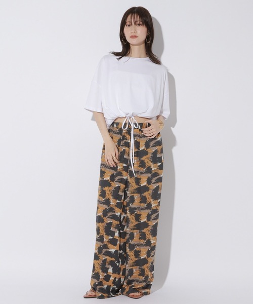 LAKOLE(ラコレ)の「<接触冷感>ドロストTEE / 1045292(Tシャツ/カットソー・レディース・ブラック/オフホワイト/サンドグレー/セージグリーン・FREE)」の5枚目の写真