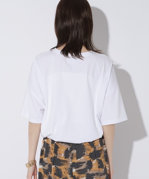 LAKOLE(ラコレ)の「<接触冷感>ドロストTEE / 1045292(Tシャツ/カットソー・レディース・ブラック/オフホワイト/サンドグレー/セージグリーン・FREE)」の10枚目の写真