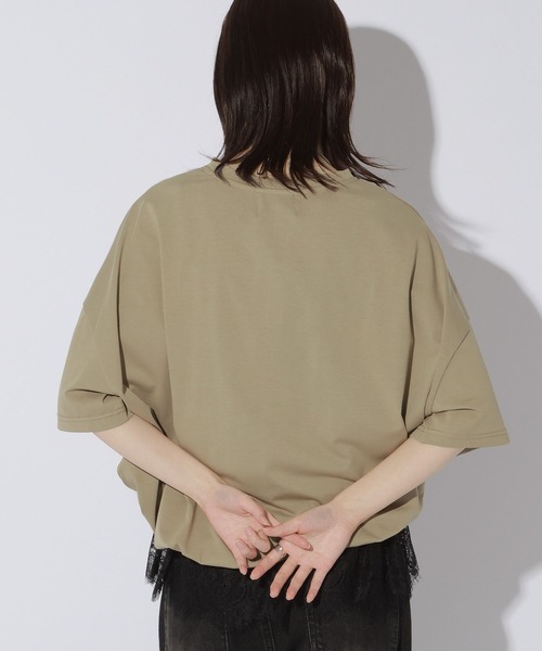 LAKOLE(ラコレ)の「<接触冷感>ドロストTEE / 1045292(Tシャツ/カットソー・レディース・ブラック/オフホワイト/サンドグレー/セージグリーン・FREE)」の16枚目の写真