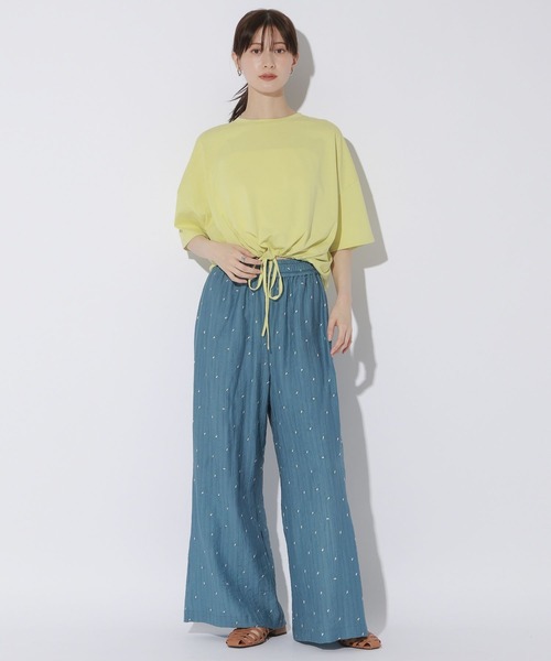 LAKOLE(ラコレ)の「<接触冷感>ドロストTEE / 1045292(Tシャツ/カットソー・レディース・ブラック/オフホワイト/サンドグレー/セージグリーン・FREE)」の21枚目の写真
