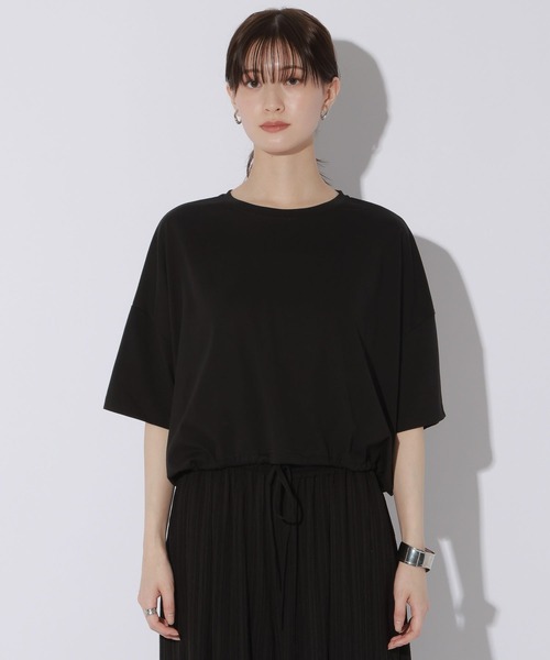 LAKOLE(ラコレ)の「<接触冷感>ドロストTEE / 1045292(Tシャツ/カットソー・レディース・ブラック/オフホワイト/サンドグレー/セージグリーン・FREE)」の22枚目の写真