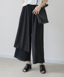 メッシュ重ねアシメデザインパンツ