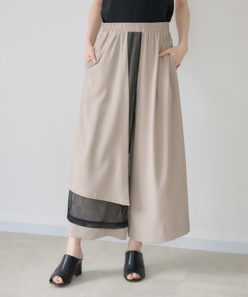 Paradise Picnic(パラダイスピクニック)の「メッシュ重ねアシメデザインパンツ(その他パンツ・レディース・チャコールグレー/ベージュ/ブラック・FREE)」の14枚目の写真