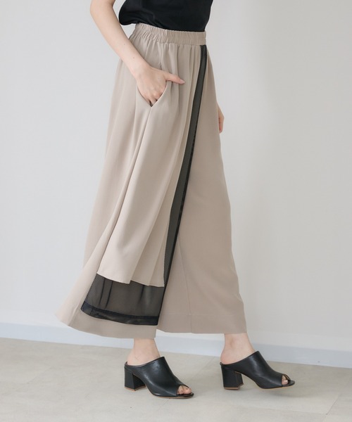 Paradise Picnic(パラダイスピクニック)の「メッシュ重ねアシメデザインパンツ(その他パンツ・レディース・チャコールグレー/ベージュ/ブラック・FREE)」の15枚目の写真