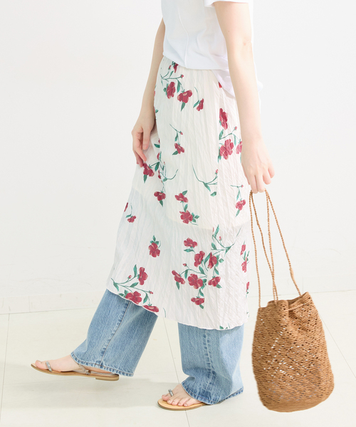 B.C STOCK(ベーセーストック)の「*MAI.M SCRUNCHY SKIRT(スカート・レディース・ホワイト/ブラック・FREE)」の19枚目の写真