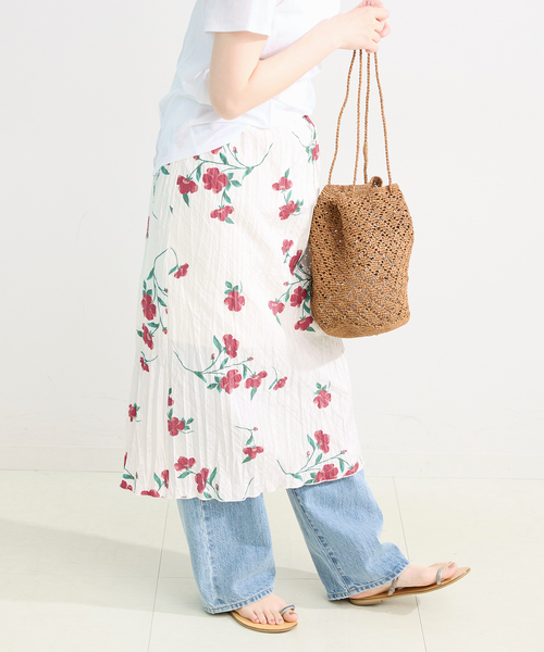 B.C STOCK(ベーセーストック)の「*MAI.M SCRUNCHY SKIRT(スカート・レディース・ホワイト/ブラック・FREE)」の9枚目の写真