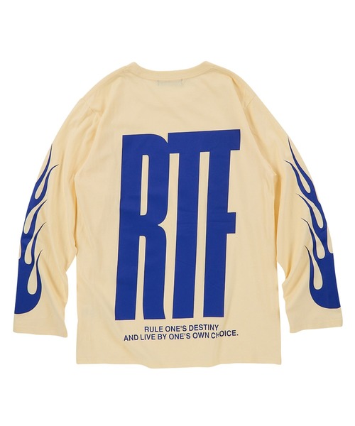 RULE THE FATE(ルールザフェイト)の「RTF FLAME LONG SLEEVE TEE/フレームロングスリーブティー(Tシャツ/カットソー・メンズ・ブラック/ベージュ・2/1)」の5枚目の写真