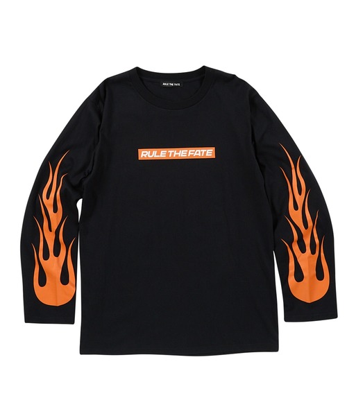 RULE THE FATE(ルールザフェイト)の「RTF FLAME LONG SLEEVE TEE/フレームロングスリーブティー(Tシャツ/カットソー・メンズ・ブラック/ベージュ・2/1)」の8枚目の写真