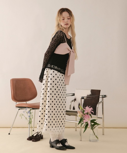 loin nuit(ロワンニュイ)の「assort lace skirt / アソートレーススカート(スカート・レディース・ピンク/ホワイト/ネイビー・FREE)」の14枚目の写真