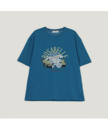 ロサベルプリンティングオーバーサイズ半袖Tシャツ