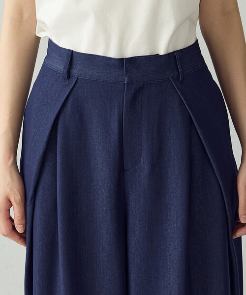 COMME CA ISM(コムサイズム)の「【セットアップ対応】タックワイドテーパードパンツ(その他パンツ・レディース・カーキ/ネイビー・LARGE/MEDIUM)」の6枚目の写真