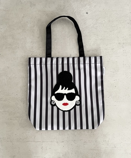 HAPPY FACE(ハッピーフェイス)の「EMMA顔相良刺?新トート ストライプGY(トートバッグ・レディース・ストライプ・ONE SIZE)」の15枚目の写真