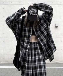 Loose Check Hoodie Shirt/ルーズチェックフーディーシャツ【unisex item】