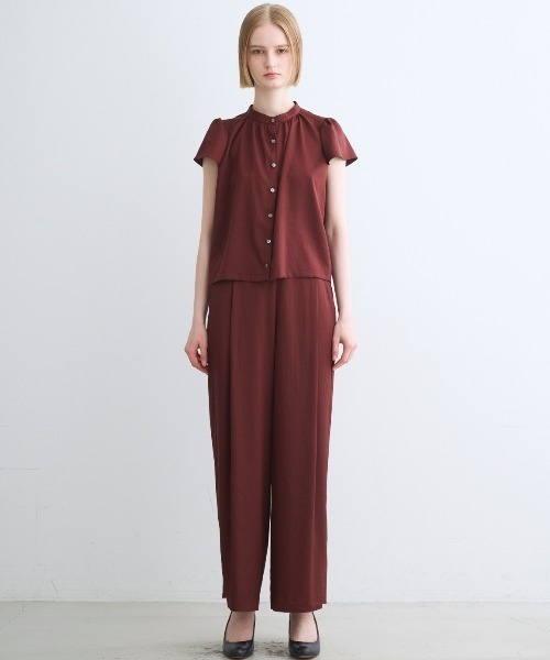 three dots（スリードッツ）の「シルキーツイル パンツ（その他パンツ・レディース・ボルドー・MEDIUM/SMALL）」の5枚目の写真