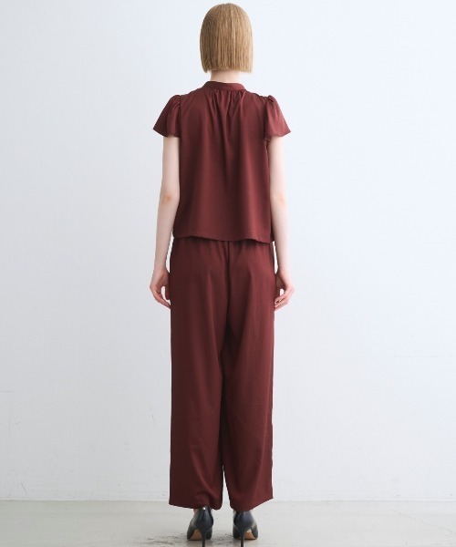 three dots（スリードッツ）の「シルキーツイル パンツ（その他パンツ・レディース・ボルドー・MEDIUM/SMALL）」の7枚目の写真