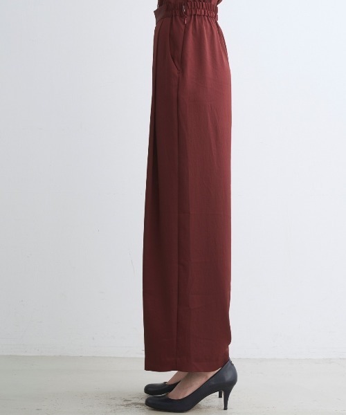 three dots（スリードッツ）の「シルキーツイル パンツ（その他パンツ・レディース・ボルドー・MEDIUM/SMALL）」の9枚目の写真