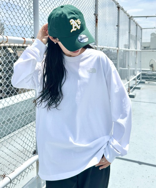 THE NORTH FACE(ザノースフェイス)の「THE NORTH FACE(ザ・ノースフェイス)/ワンポイント ロゴプリント クルーネック 長袖 無地 ロンT /M'S EVERLITTE L/S TEE(Tシャツ/カットソー・レディース・ブラック/ホワイト・L/XL/M)」の8枚目の写真