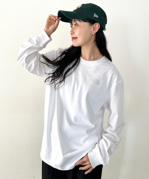 THE NORTH FACE(ザノースフェイス)の「THE NORTH FACE(ザ・ノースフェイス)/ワンポイント ロゴプリント クルーネック 長袖 無地 ロンT /M'S EVERLITTE L/S TEE(Tシャツ/カットソー・レディース・ブラック/ホワイト・L/XL/M)」の11枚目の写真