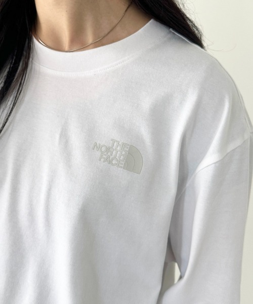 THE NORTH FACE(ザノースフェイス)の「THE NORTH FACE(ザ・ノースフェイス)/ワンポイント ロゴプリント クルーネック 長袖 無地 ロンT /M'S EVERLITTE L/S TEE(Tシャツ/カットソー・レディース・ブラック/ホワイト・L/XL/M)」の9枚目の写真