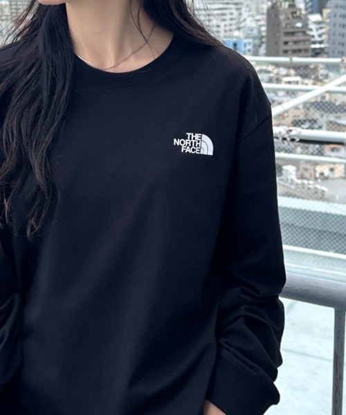THE NORTH FACE(ザノースフェイス)の「THE NORTH FACE(ザ・ノースフェイス)/ワンポイント ロゴプリント クルーネック 長袖 無地 ロンT /M'S EVERLITTE L/S TEE(Tシャツ/カットソー・レディース・ブラック/ホワイト・L/XL/M)」の14枚目の写真