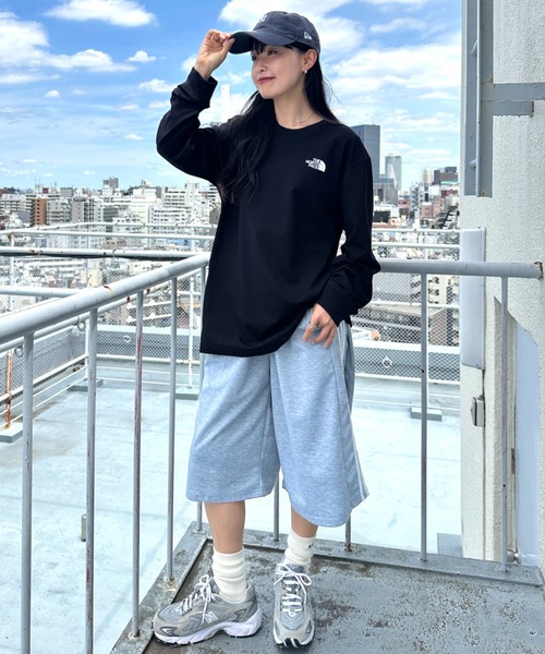 THE NORTH FACE(ザノースフェイス)の「THE NORTH FACE(ザ・ノースフェイス)/ワンポイント ロゴプリント クルーネック 長袖 無地 ロンT /M'S EVERLITTE L/S TEE(Tシャツ/カットソー・レディース・ブラック/ホワイト・L/XL/M)」の19枚目の写真