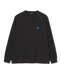 ハート ワンポイント刺繍 ロングスリーブ Tシャツ